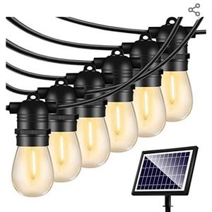 SUNAPEX 48FT Solar Outdoor String Lights